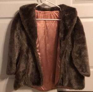 Dark Academia Faux Fur Coat • Mob Wife Glam • Vintage Old Money Luxe Jacket • Wi